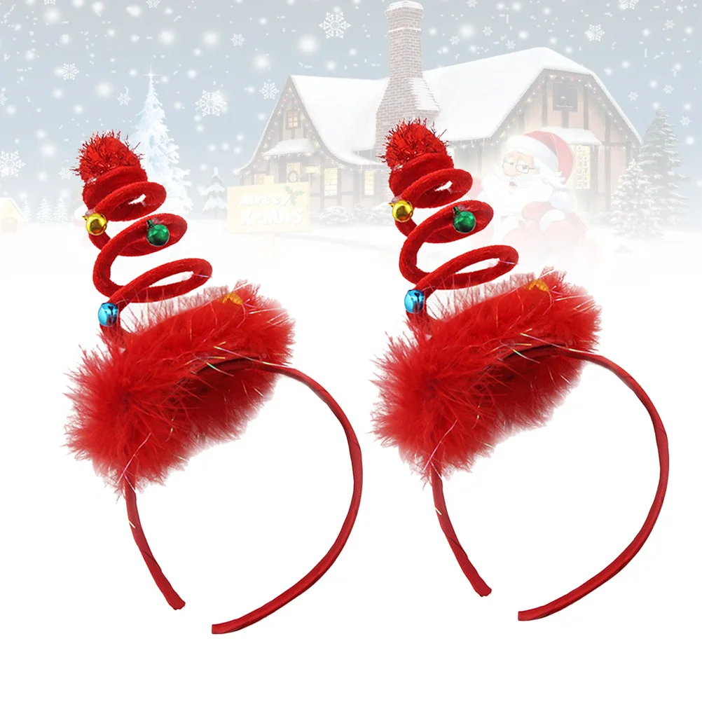 

2pcs Spring Hair Hoop Creative Costume Party Accessory For Adults Christmas Carnival Easter New Year Headwear