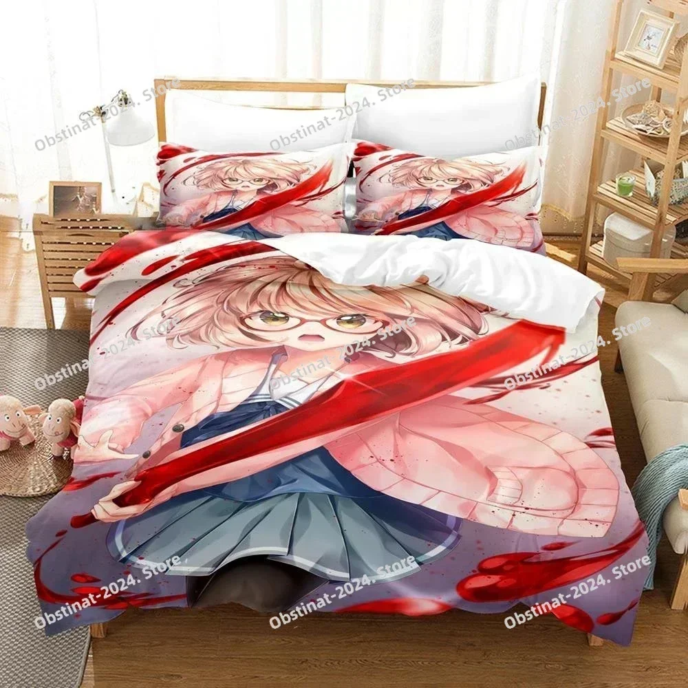 3D Beyond the Boundary Bedding Set Printed single Comforter Quilt Bed Cover Duvet Cover Pillow Case 3 Pieces Set Kids Adult Size