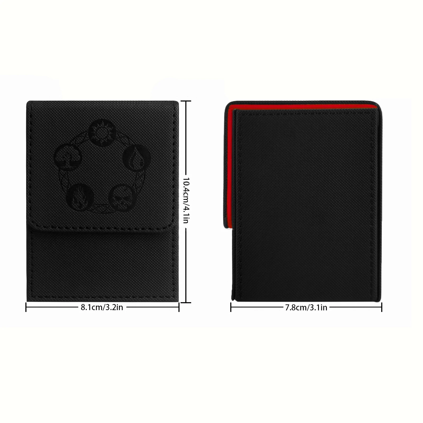 Karten-Deck-Box, Copyrighted-Design, passend für mehr als 100 Karten mit einem Ärmeln, Kartenbox aus PU-Leder mit Magnetverschluss für TCG-Karten – Detail 2