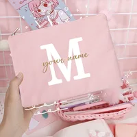 Sacs à cosmétiques de demoiselle d'honneur avec nom personnalisé, trousse de maquillage pour filles, pochette de toilette de voyage, cadeaux d'anniversaire de mariage pour elle 24