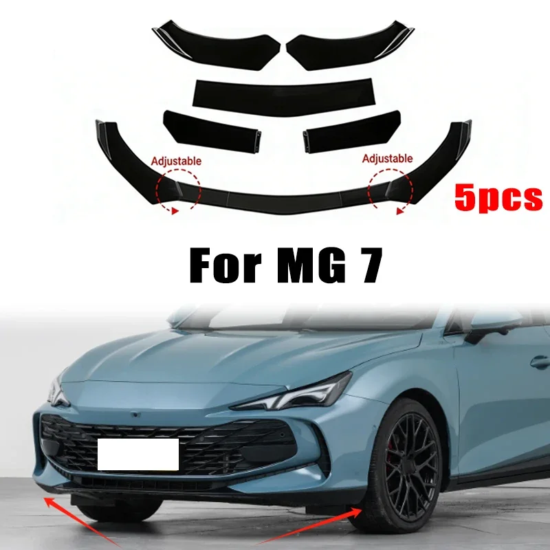 

5Pcs ABS Material Universal Car Front Bumper Separator Bumper Lip Body Kit Duck Lip Separator For MG 7 Car Accessories