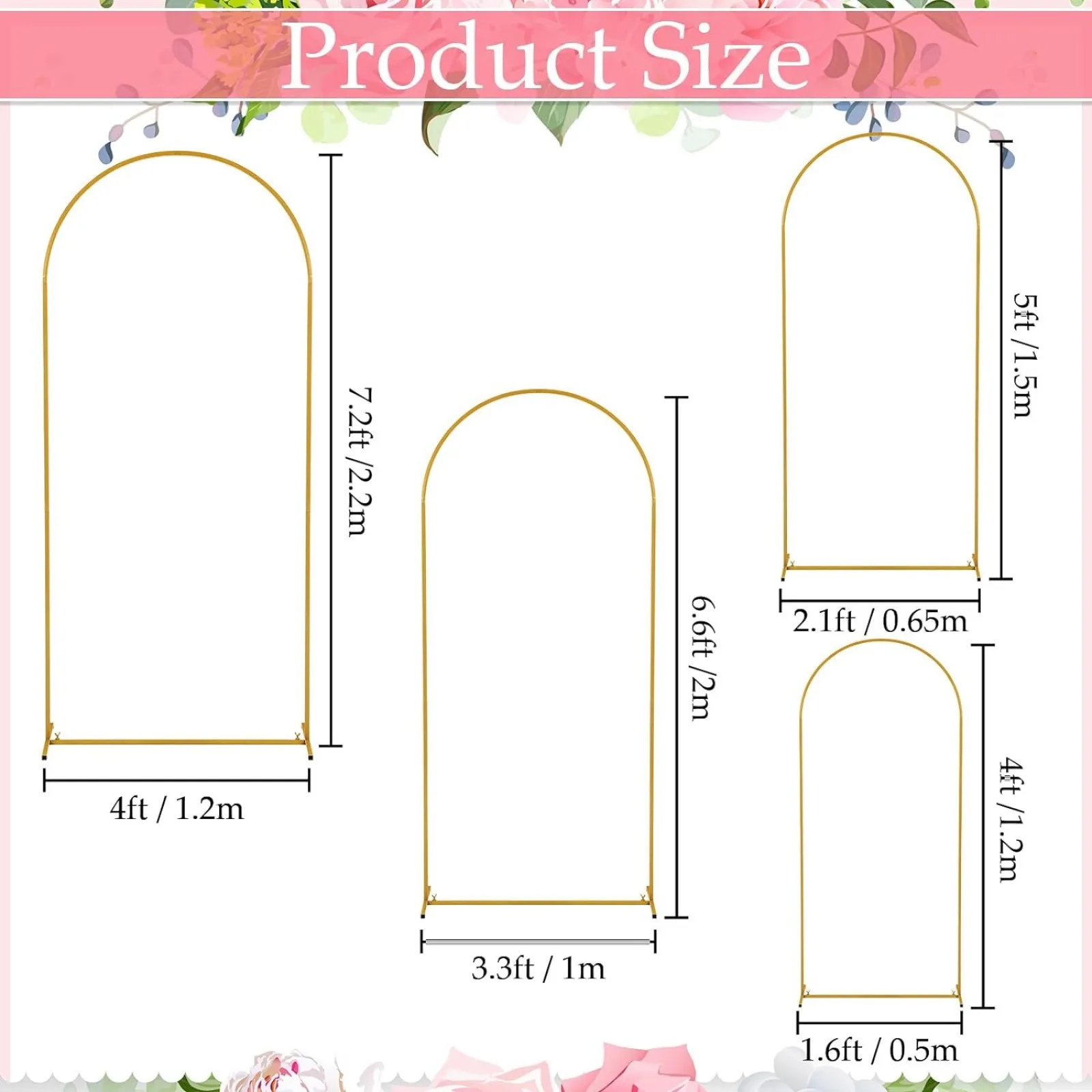 Imagem -02 - Shimeyao-metal Arch Backdrop Stand para Cerimônia de Casamento Ouro Metkdrop Wal Pcs us