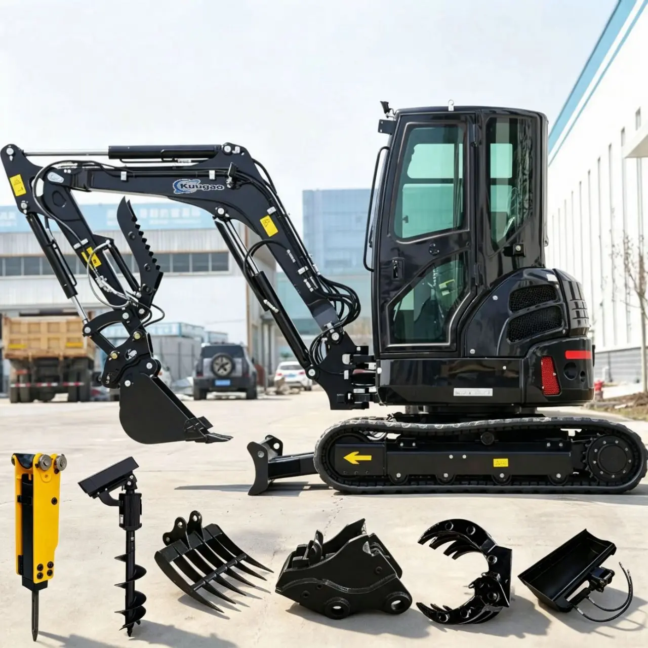 Mini Excavator 1.8 Ton 1.2 Ton 1.6 Ton 2 Ton 3.5 Ton Multi-Functional Hydraulic Crawler for Gardening Customizable Best Selling