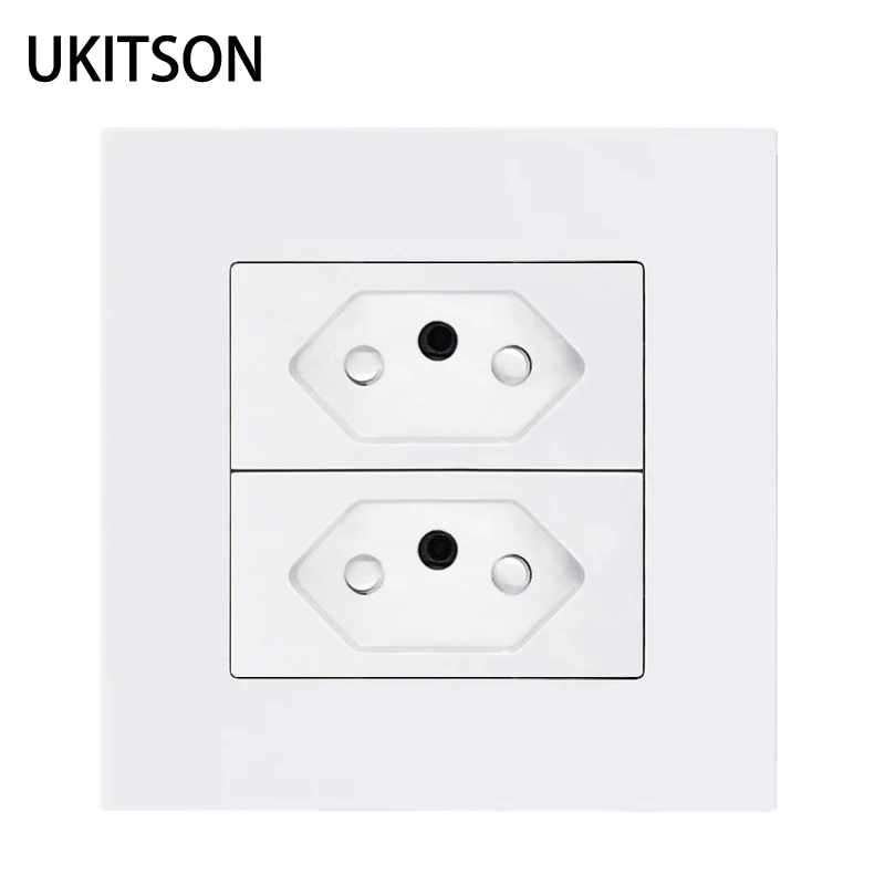 

Бразильский стандарт, 3 контакта, тип N, розетка, настенная панель, переменный ток в, 20 А, лицевая панель, два порта, электрическое зарядное устройство, 50/60 Гц, белая розетка