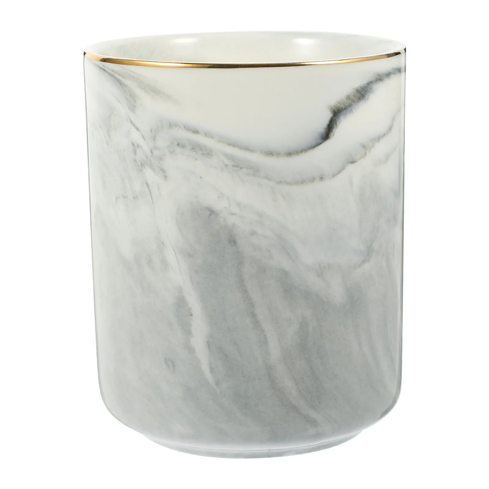 

Керамический органайзер для ручек и кистей для макияжа с мраморным узором, настольный контейнер для хранения для дома, офиса, спальни, декоративный