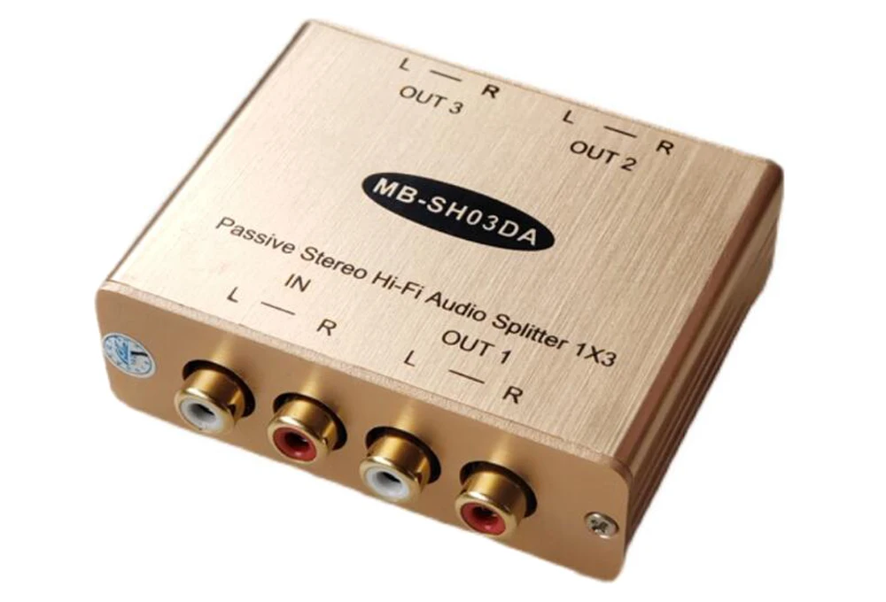 3 kanal Passive Stereo Hallo-fi Audio Splitter 1X3 Analog RCA Audio Distributor Isolation Splitter für Laptop DVD Player – Detail 6