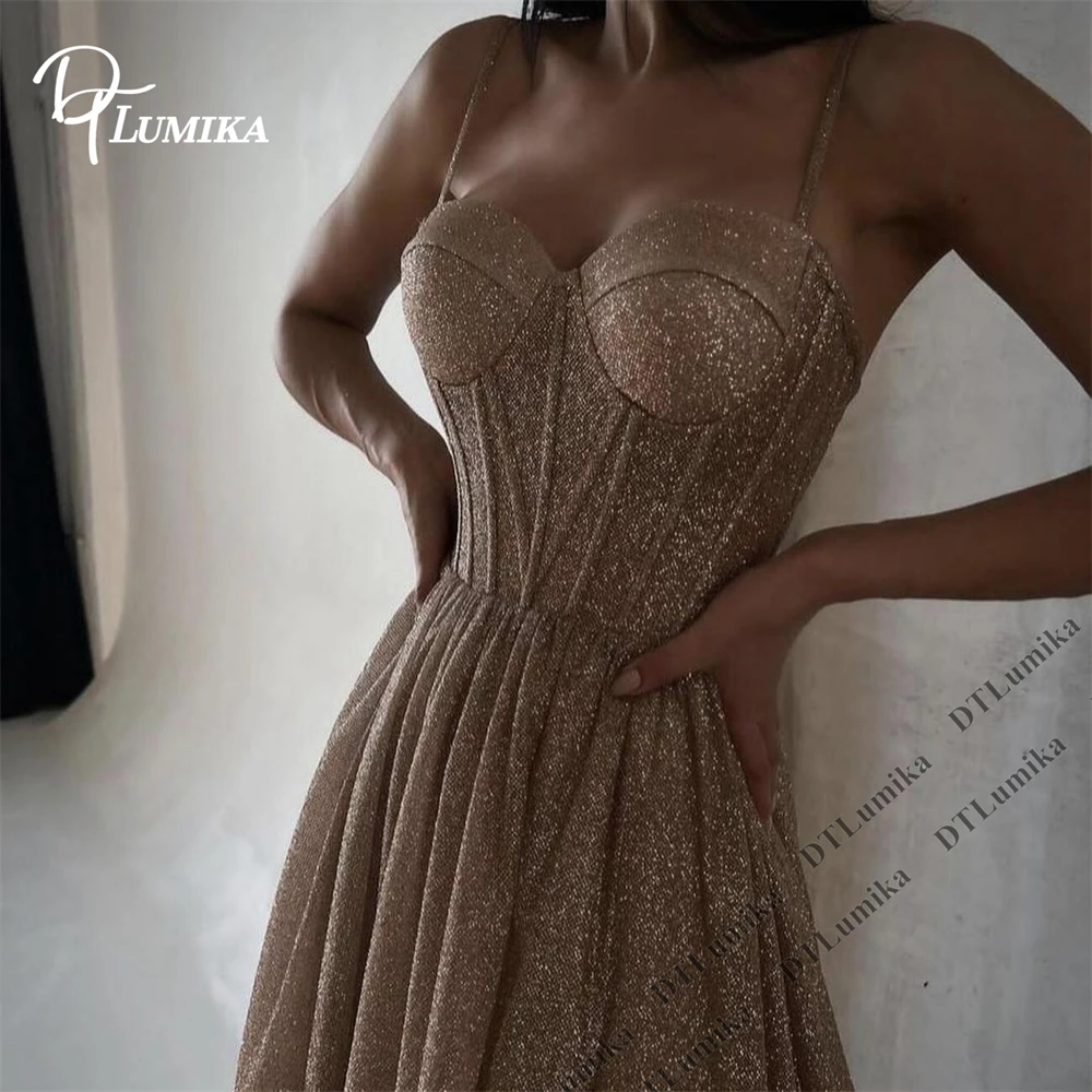 DTLumika Customized Glitter Tulle Princess Gown Long Train Wedding Guest Evening Party Ball Dresses Gala Red Carpet Celebration