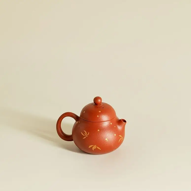 Mr. Shanji's Original Ore Zhuni Wenfan Kung Fu Tea Set Autumn Water Orchid Gold-Plated Ball Hole Filter Household Purple Clay