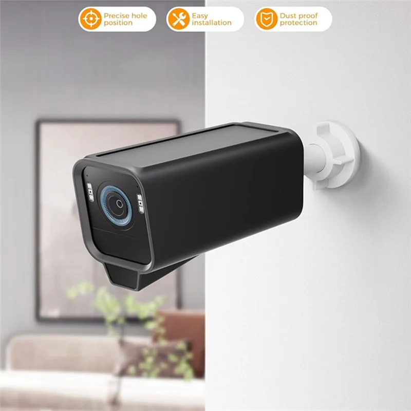 【USB-C Cable】Waterproof Silicone Case For Eufy S3 Pro Camera, For Eufy Security Camera(2-Pack Black)