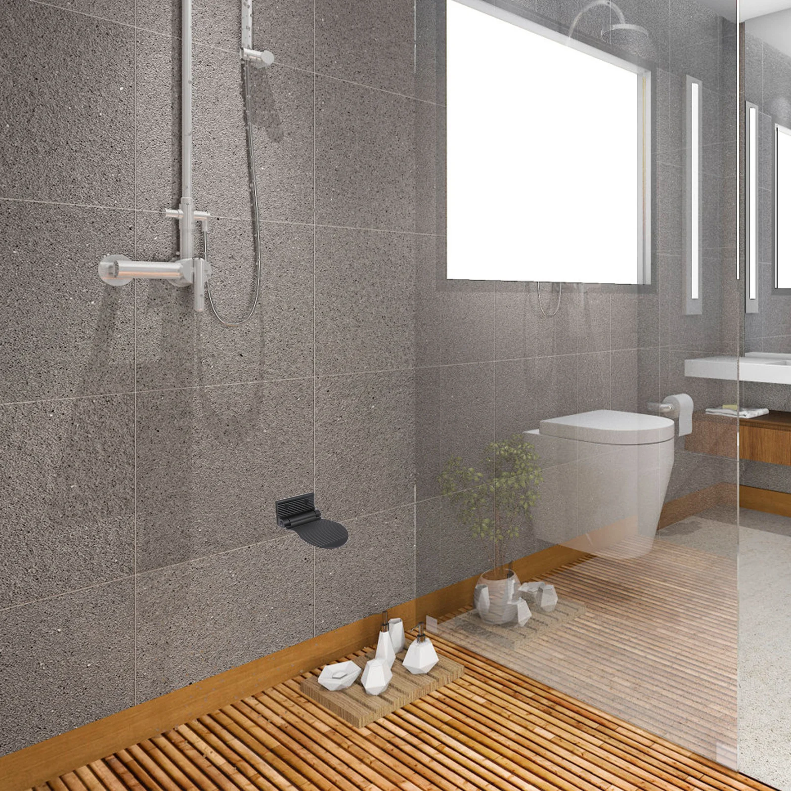 

1Pcs Footboard Pedal for Shower Anti-Slip Bathroom Rest Step Thickened Aviation Aluminum Supporter Household Feet Tool