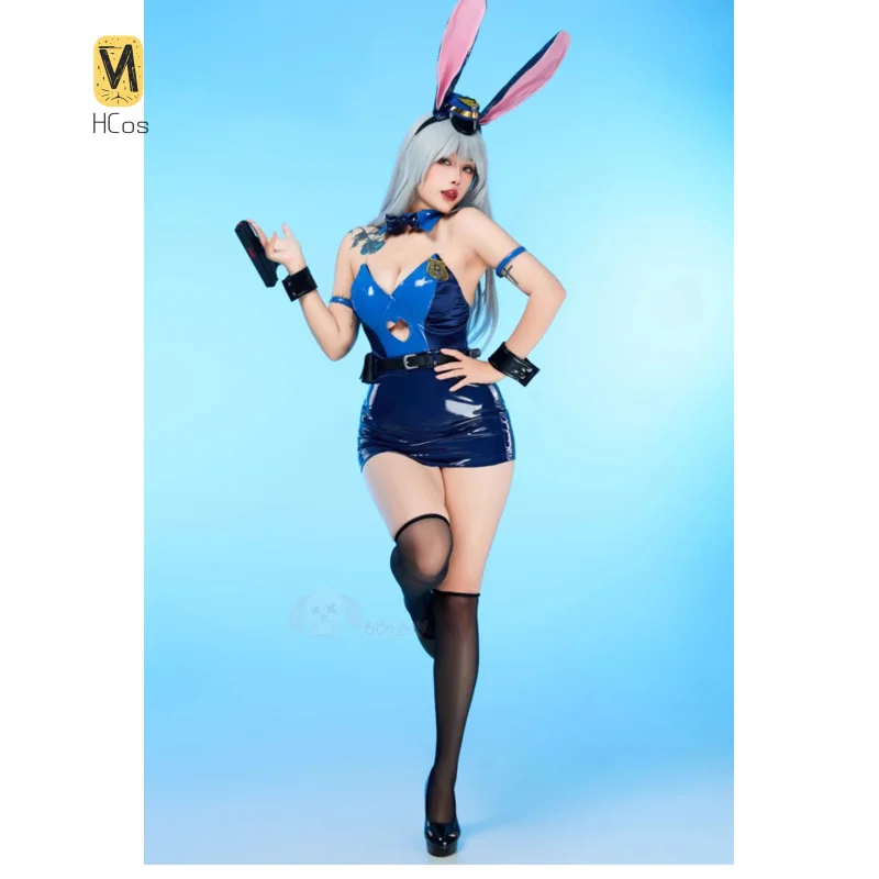 

Zoo cos topia Judith Laverne Hopps Cosplay Costume Bunny Girl Jumpsuit Halloween Carnival Party Outfit Women HCos