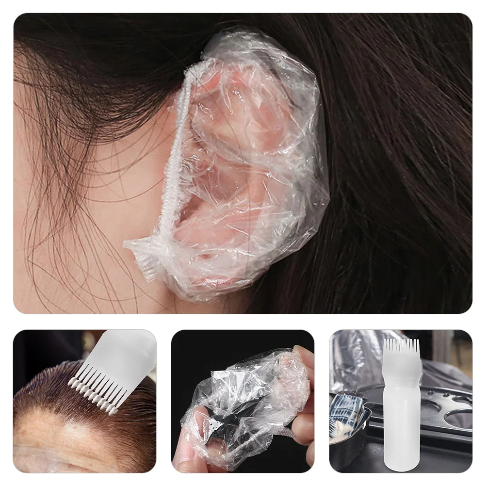 

FOMIYES Hair Dye Kit Bleach Bottle with Cap Gloves Ear Cover Coloring Tools for Salon