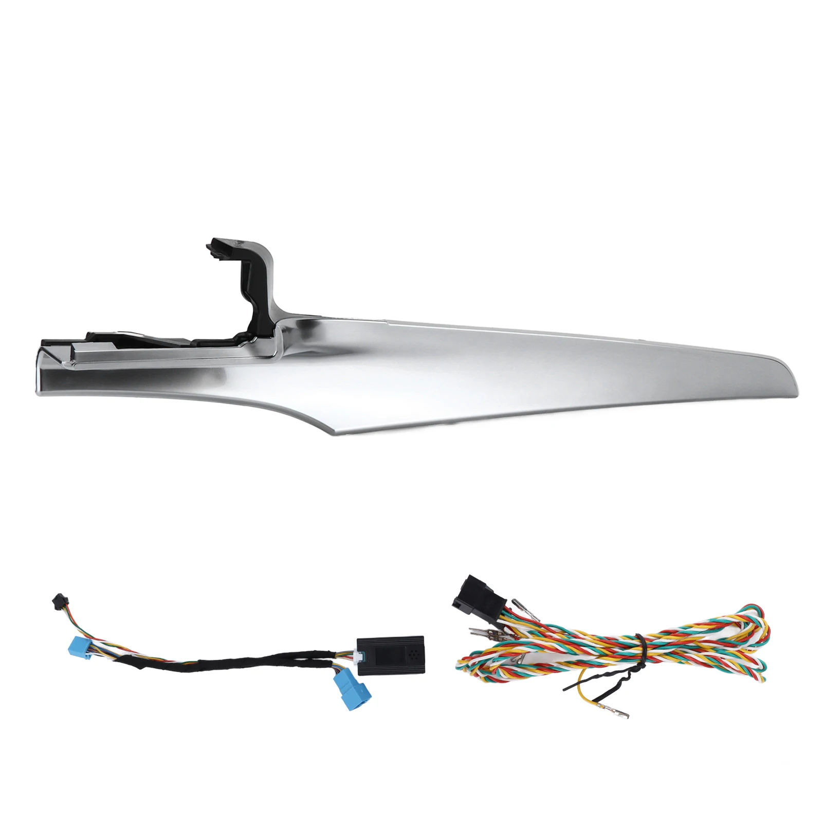 

Passenger Dashboard Cover Matte Chrome ABS + PC Dashboard Ambient Light Plug and Play 64 Color for Mercedes‑Benz C GLC‑Class