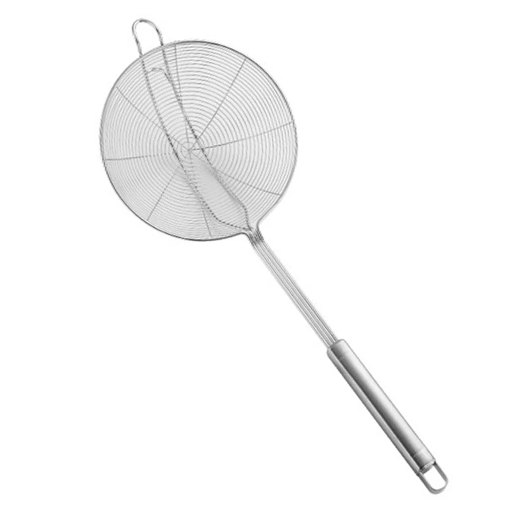 

Stainless Steel Spider Strainer Skimmer Spoon 15 Inch Asian Colander Ladle Double Hook Slotted Frying Spoon Kitchen Gadgets