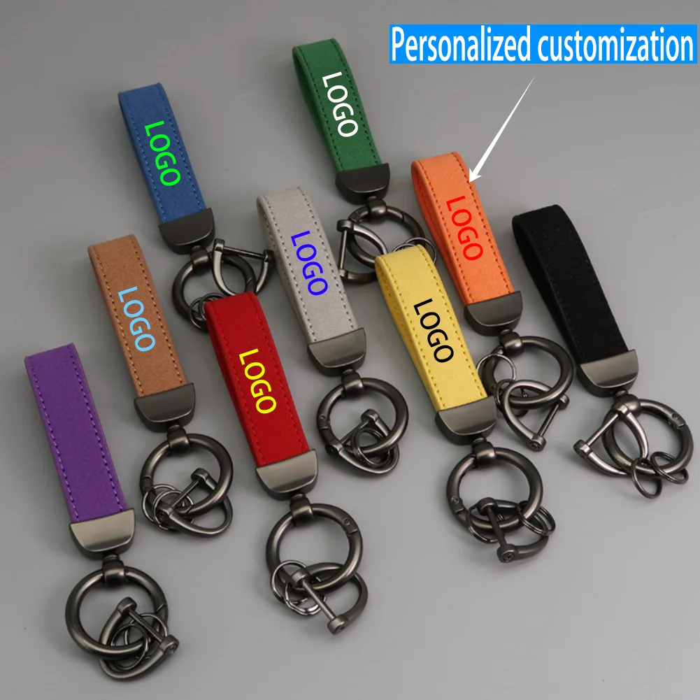 

Personalized Customization of Men's And Women's Leather Keychains Custom-tailor Logo Fonts Customized Car Photos Key ring Parts
