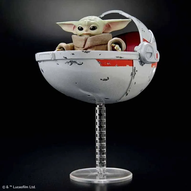 En stock Bandai Star Wars modelo Kit el Mandaloriano Grogu Boba Fett Anime figuras Kit de construcción figuras de acción de juguete para niños regalo