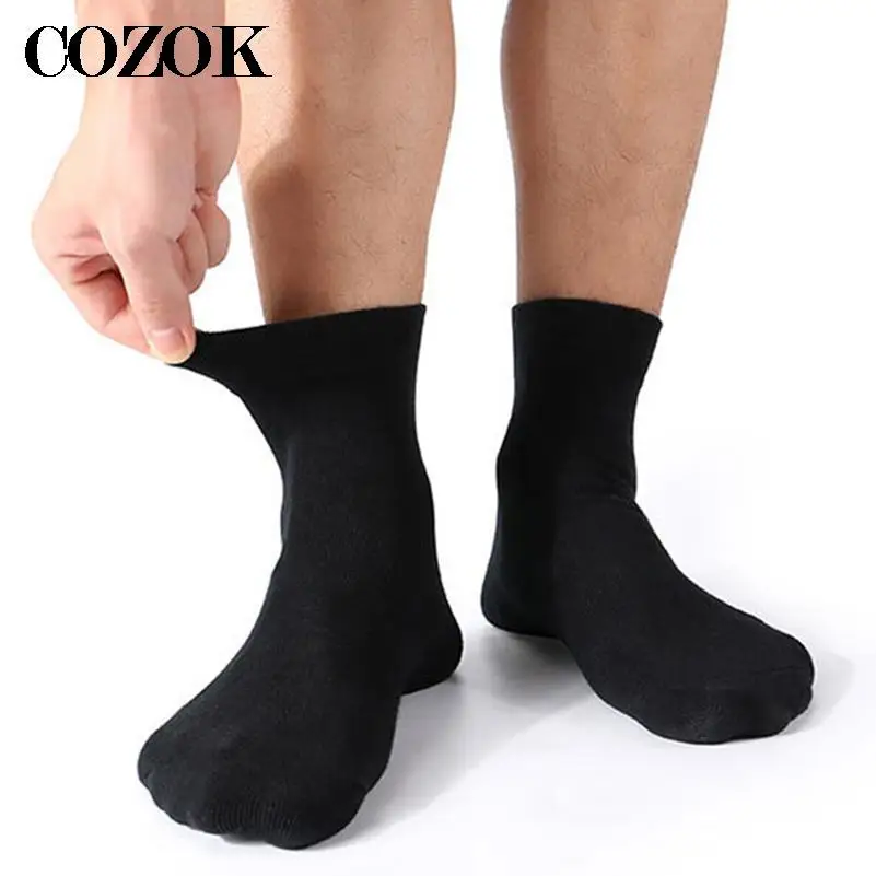 3 Pairs Mens Socks Classic Business Calcetines Hombre Socks Men High Quality Breathable Cotton Casual Spring Autumn Male Meias