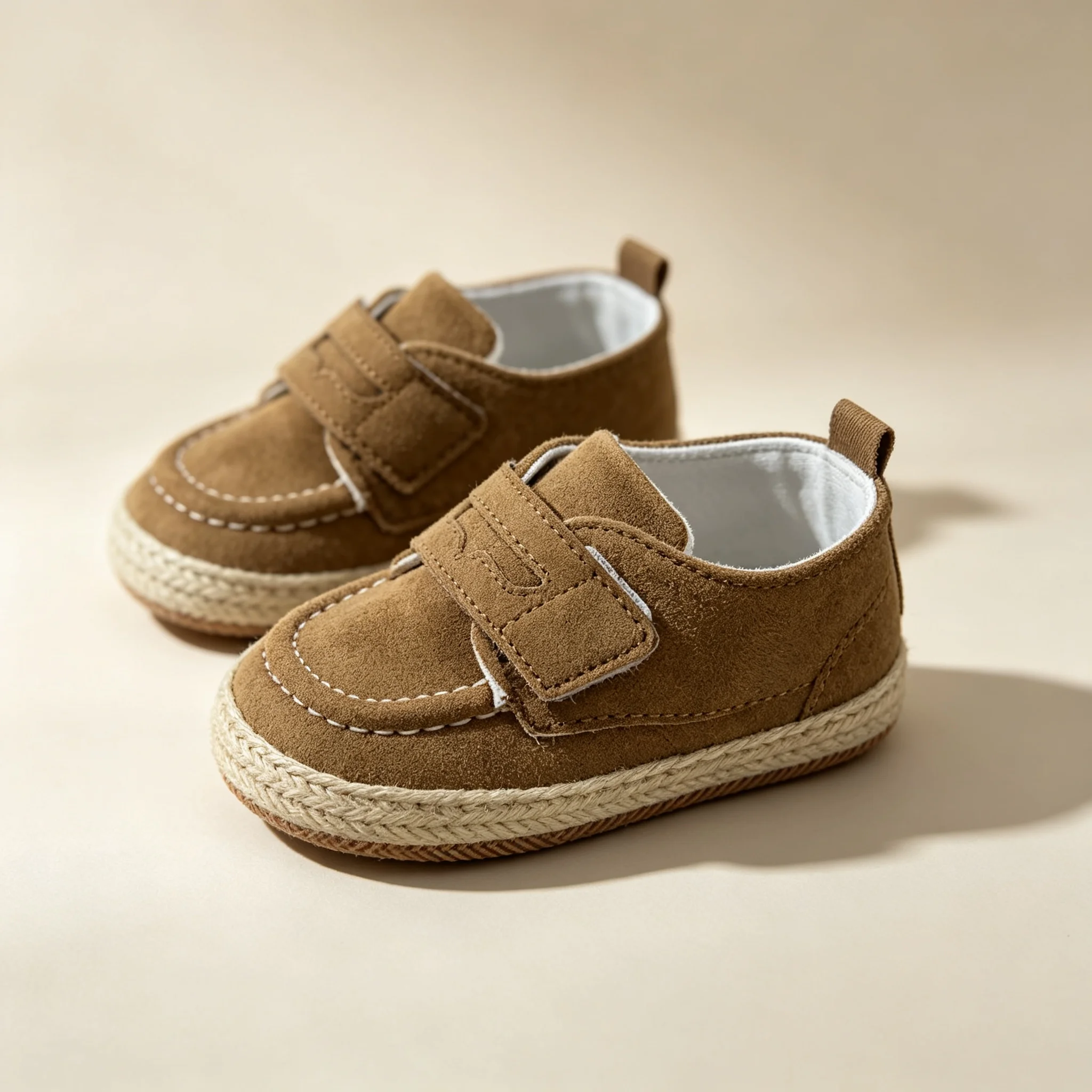 Infant Prewalker Baby Loafers Shoes 0-18 Months Soft Sole Anti-slip Suede PU Espadrille First Walkers for Toddlers