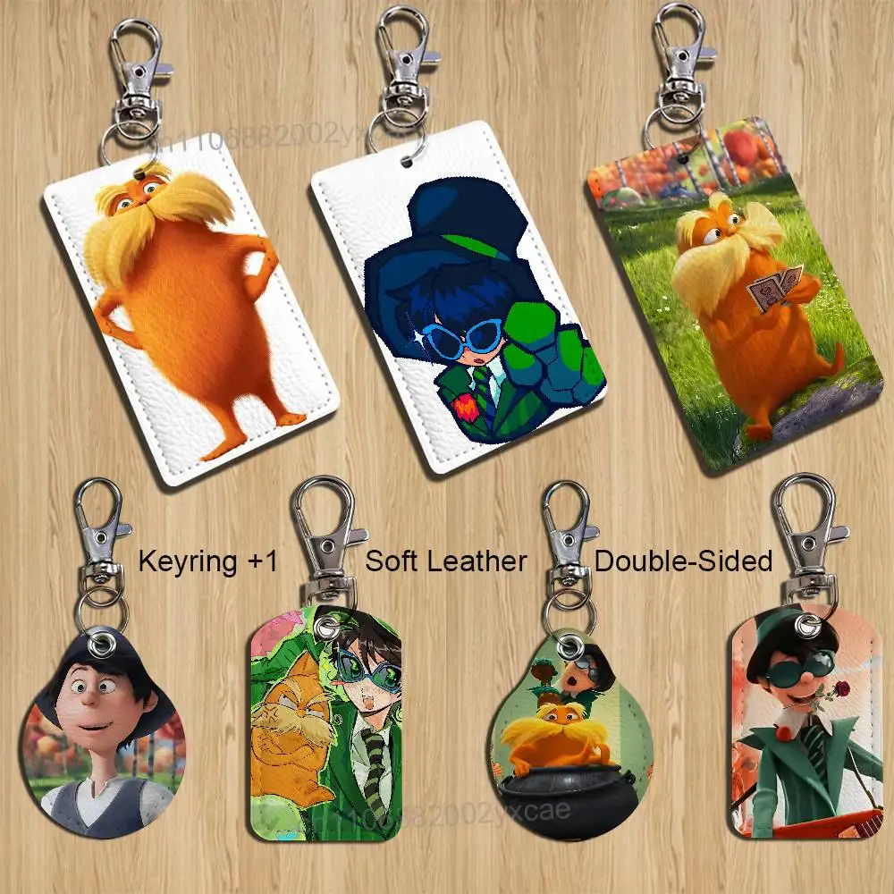 cute Music The Lorax Card Holder Keychain Key Ring Door Lock Access Protective Case For Security Gift