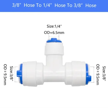 YQBS 1/4吋、3/8吋、TY三外徑快速連接推入式水管接頭,適用於RO逆滲透過濾器 10 最佳銷售 水暖配件 - №9