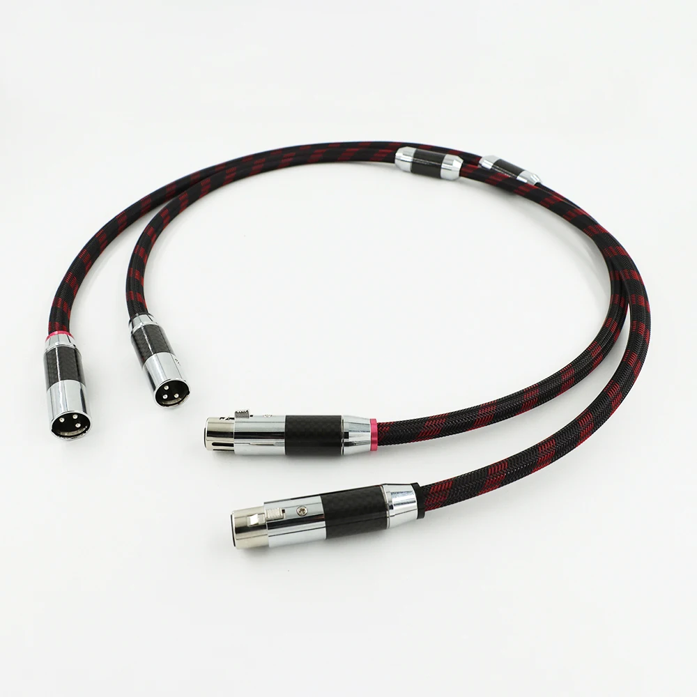 SP-9001AG 4N Pure Silver Xlr Cable Carbon Fiber Fidelity Adapter Plug Amplifier CD Bile Duct Connection Interconnect Cable