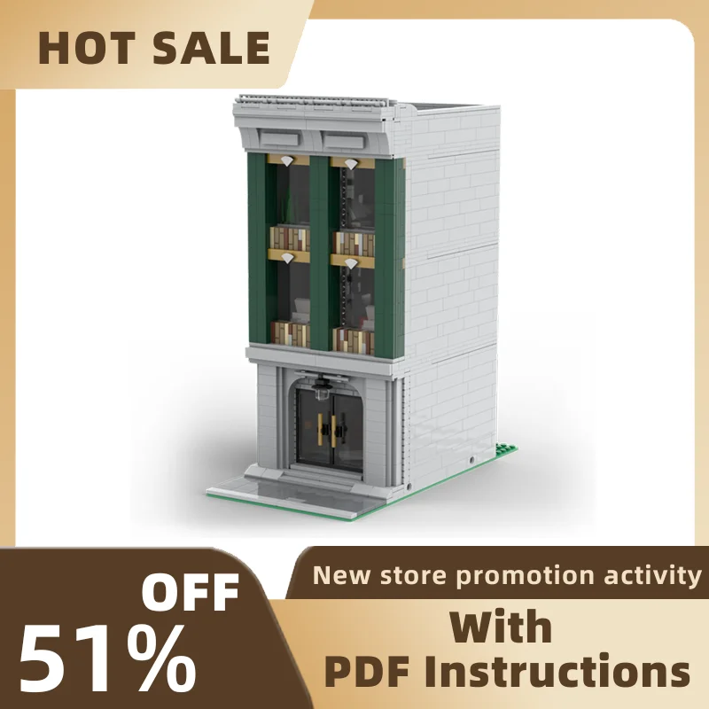

New City Hot Selling Street View Moc Modular Office Building Model Blocks Diy Creative Ideas Kids Toys Birthday Christmas Gift