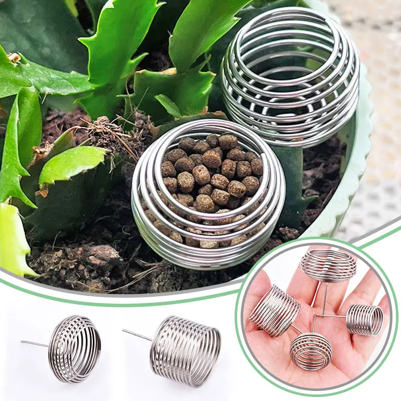 10pcs Bonsai Baskets Manure Basket Stainless Steel Gardening Fertilization Baskets, Planting Automatic Fertilization Containers