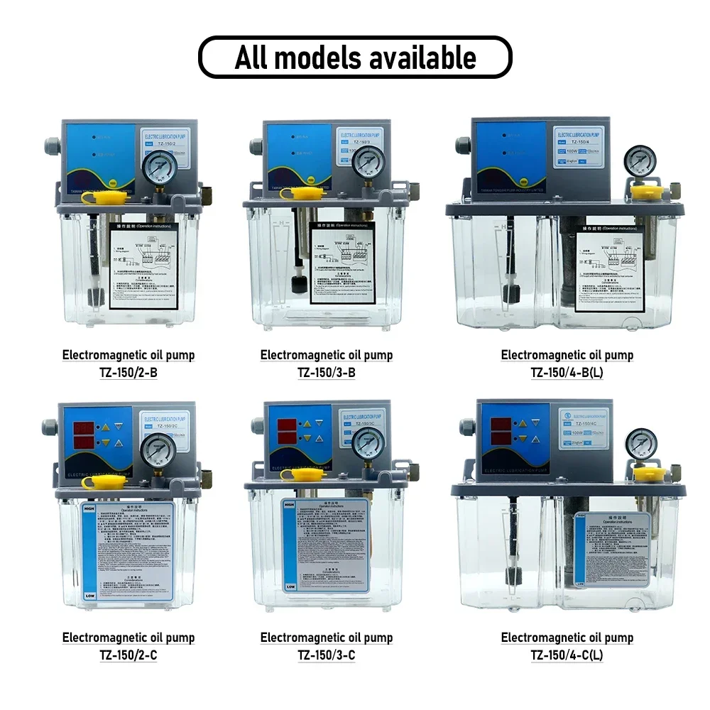 New Oil Pump TZ- 1503C 110V/220V Automatic Electric Gear Pump 3L Double  Display Lubrication Electromagnetic Pump for Cnc