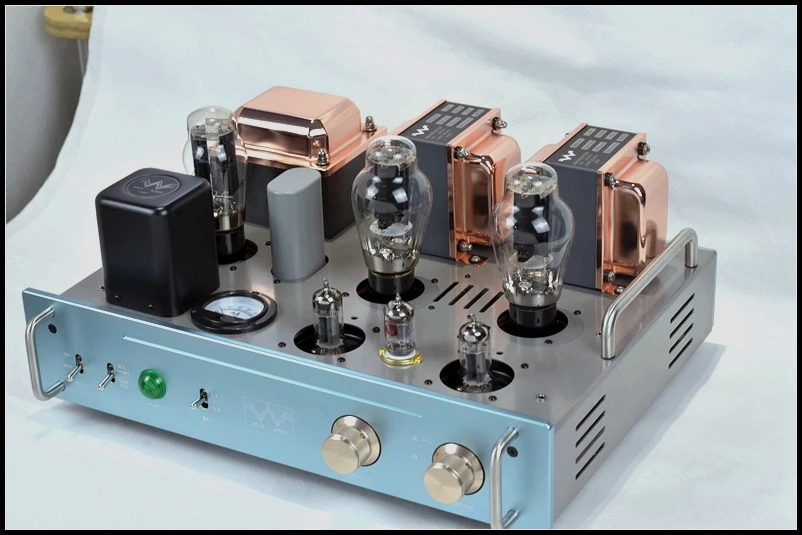 Latest 8W*2 CNC 300B electronic tube amplifier Class A single ended , 5U3C*1, 300B*2, ECC82*1, 12BH7*2