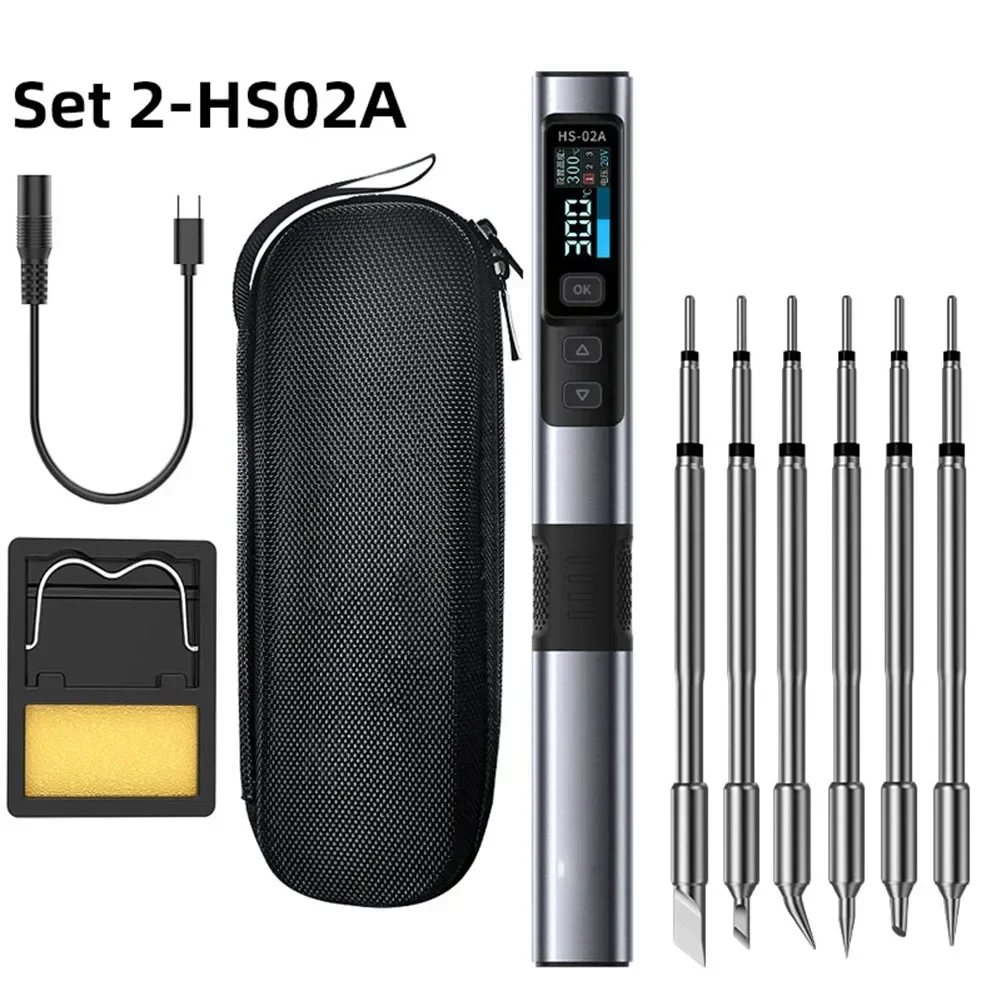 

HS02A For Smart Soldering Iron with Advanced Temperature Control 100W Maximum Power Suitable for All Repair Needs