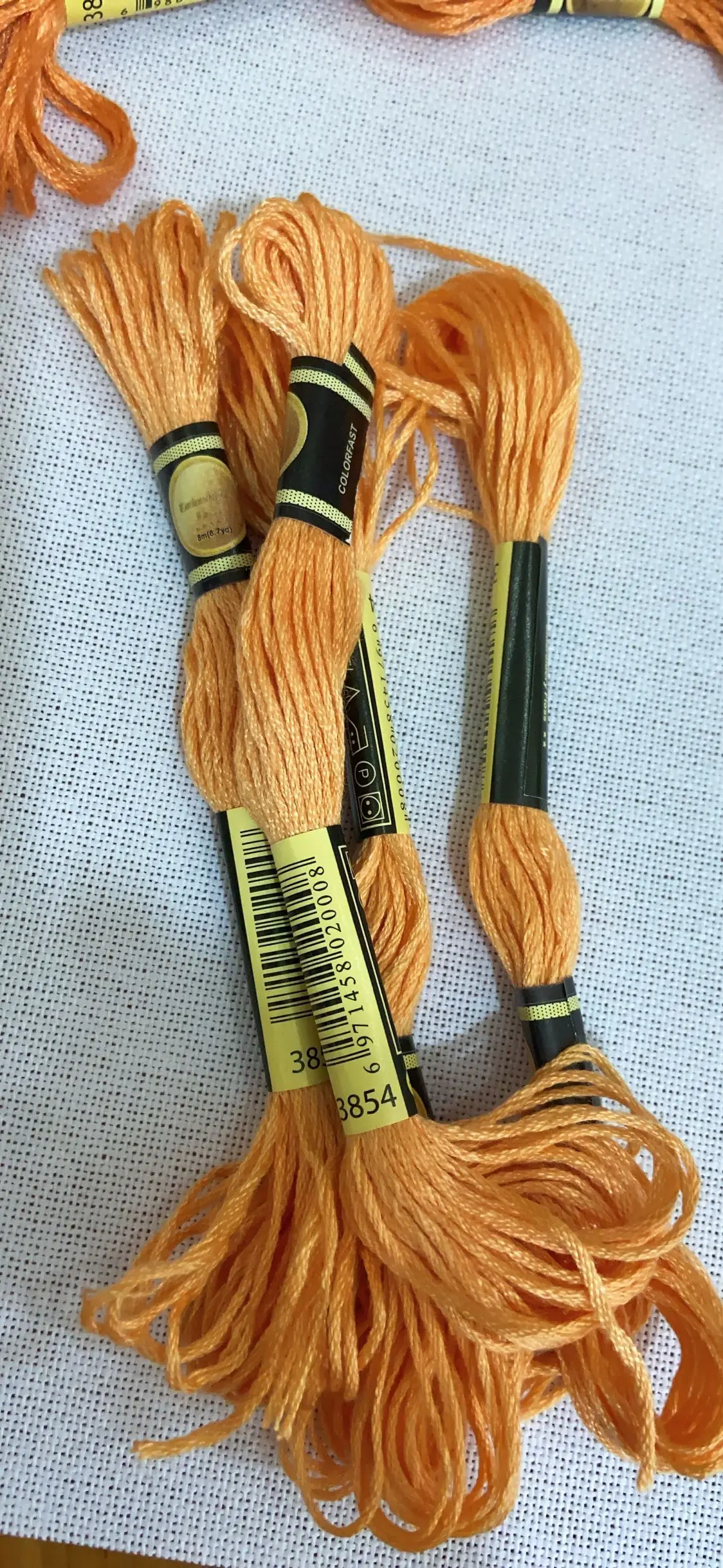10PCS/LOL Set Cross Stitch Thread Embroidery Floss For Beginners DIY 8M Skein No Repeat Rainbow DMC 3854