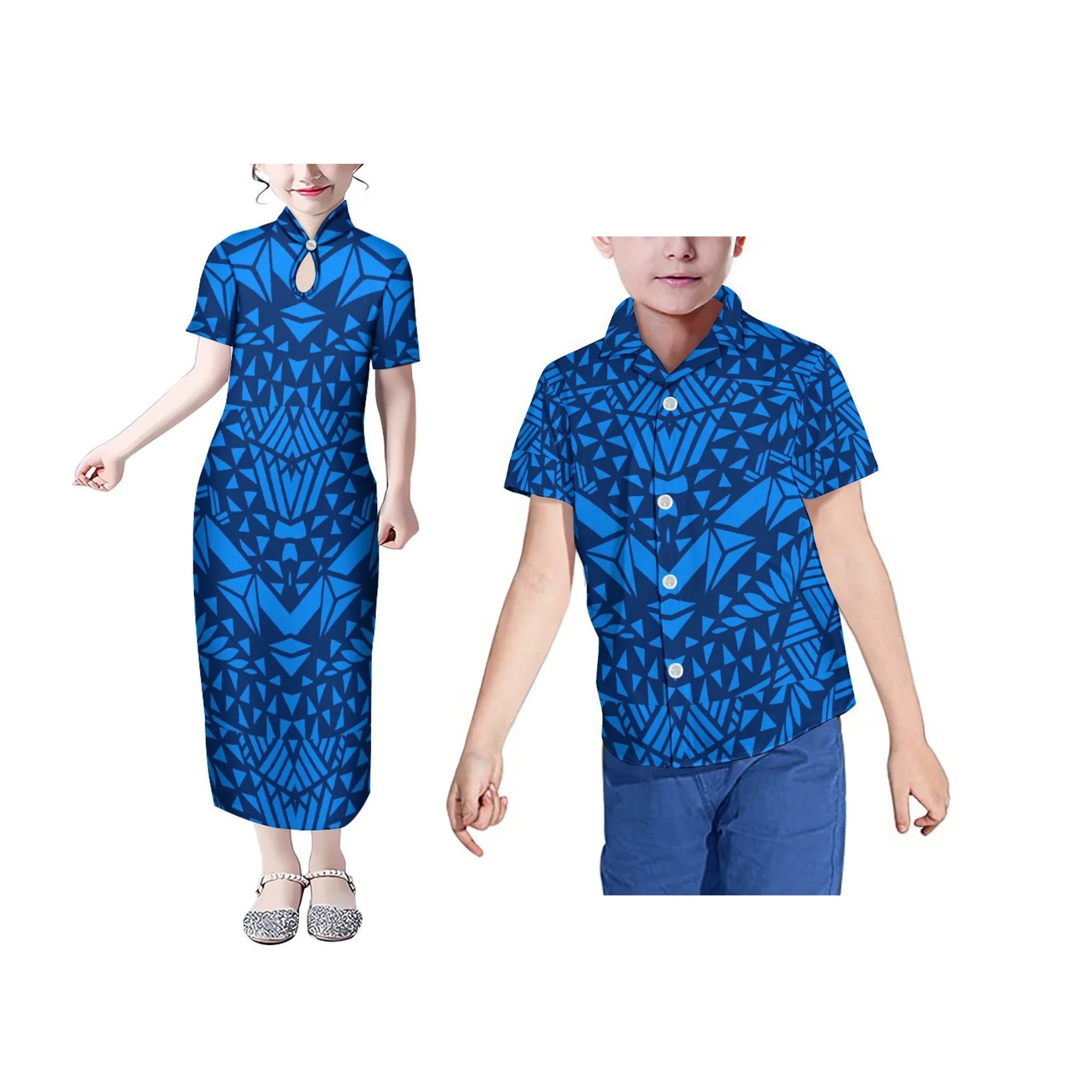 Summer Clothing Toddler - Mandarin Collar Short Sleeve Toddler Kids