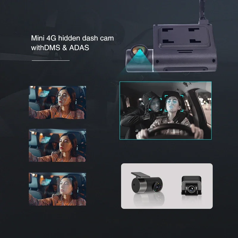 Hot Sale Dual Lens Night Vision 4g Car Camera With ADAS DMS For The Vehicle Fleet Management On Cmsv6 Support Wifi Gps Tracking
