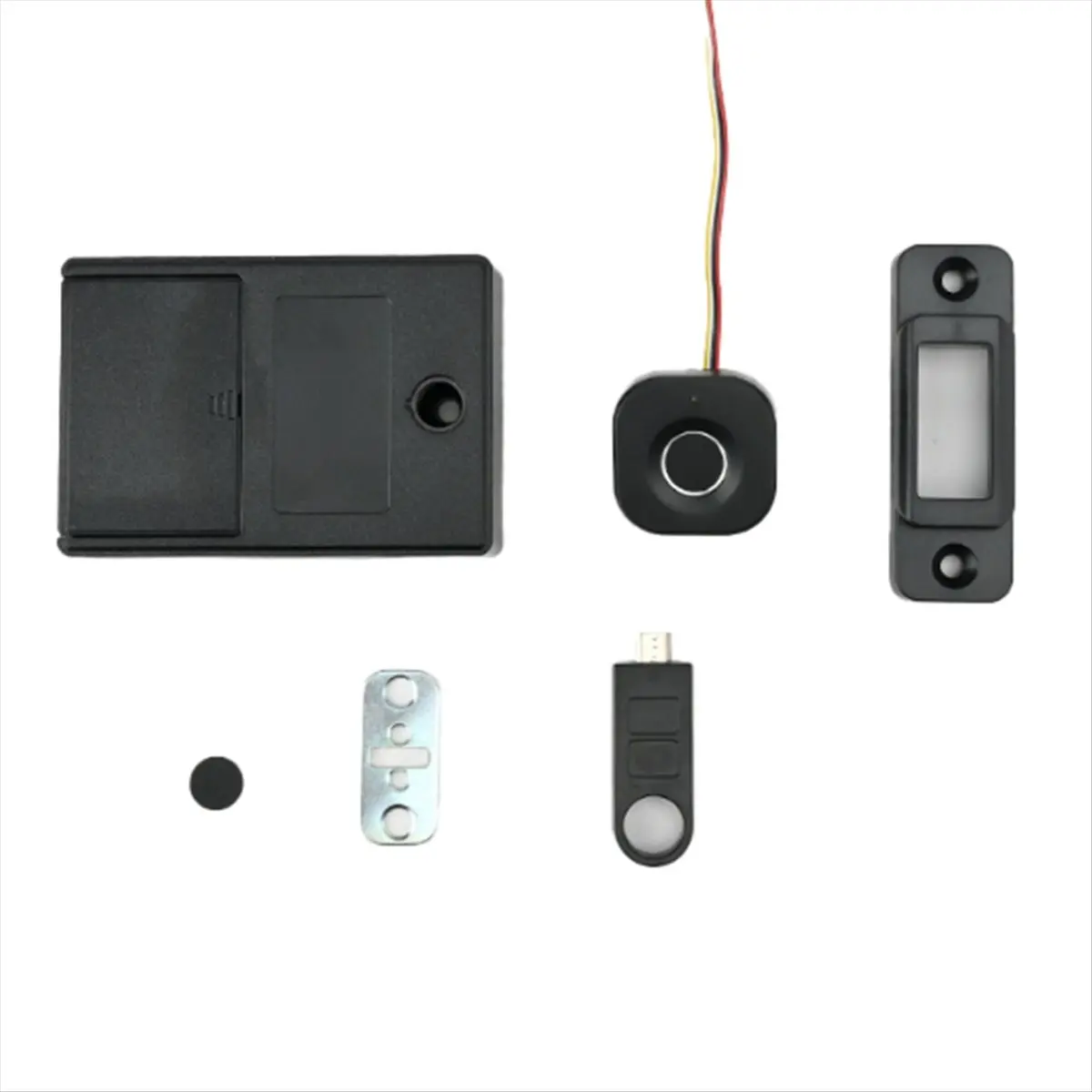 A45I Biometric Fingerprint Lock Black Keyless Cabinet Lock Smart Drawer Locks Anti-Theft Door Lock