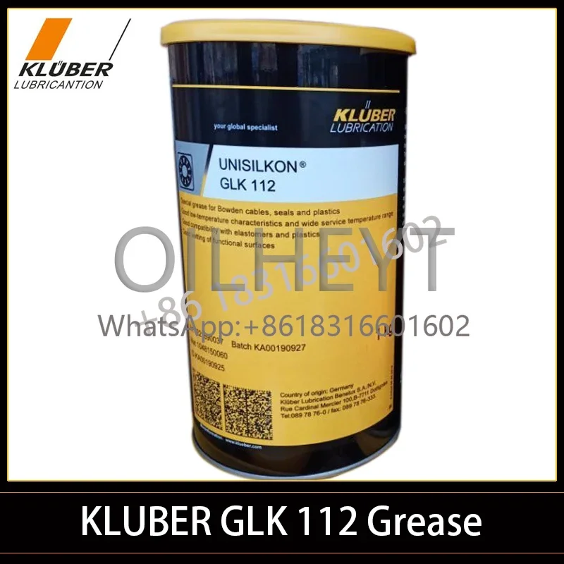KluberUNISILKON GLK 112 is primarily used for the lubrication of rubber/metal, plastic/metal or plastic/plastic friction pairing