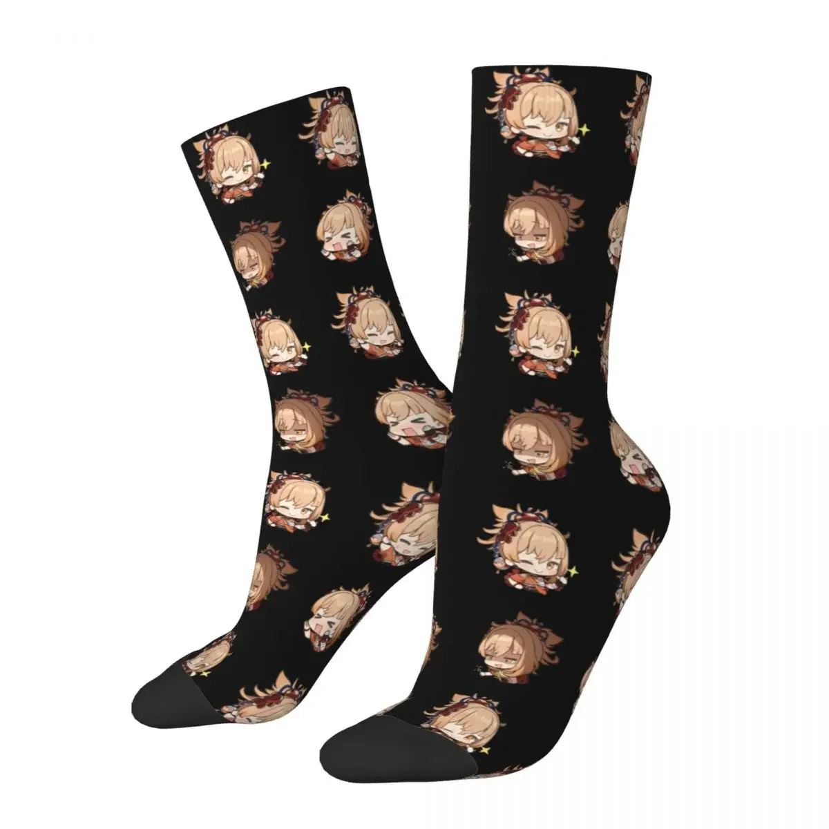 

Unisex Cute Yoimiya Socks Comfortable Casual Genshin Game Socks Novelty Accessories Middle TubeSocks Suprise Gift Idea