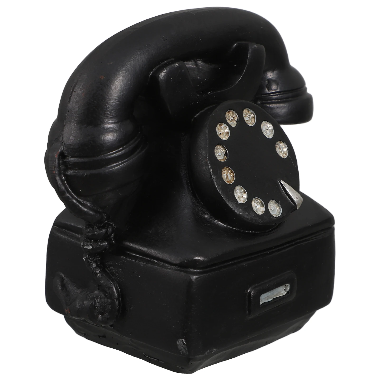 

Retro Phone Vintage Desk Prop Miniature Decor Old Telephone Resin Model Toy Home Old Telephone Fashion Accessories
