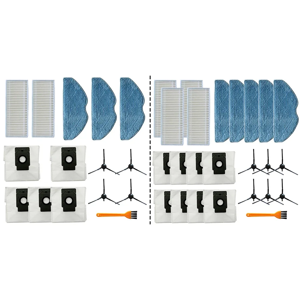 Paños de fregona con filtro multiusos y bolsas para polvo con cepillos laterales para EZVIZ RE4 Plus RE5 Plus, cuidado efectivo del suelo