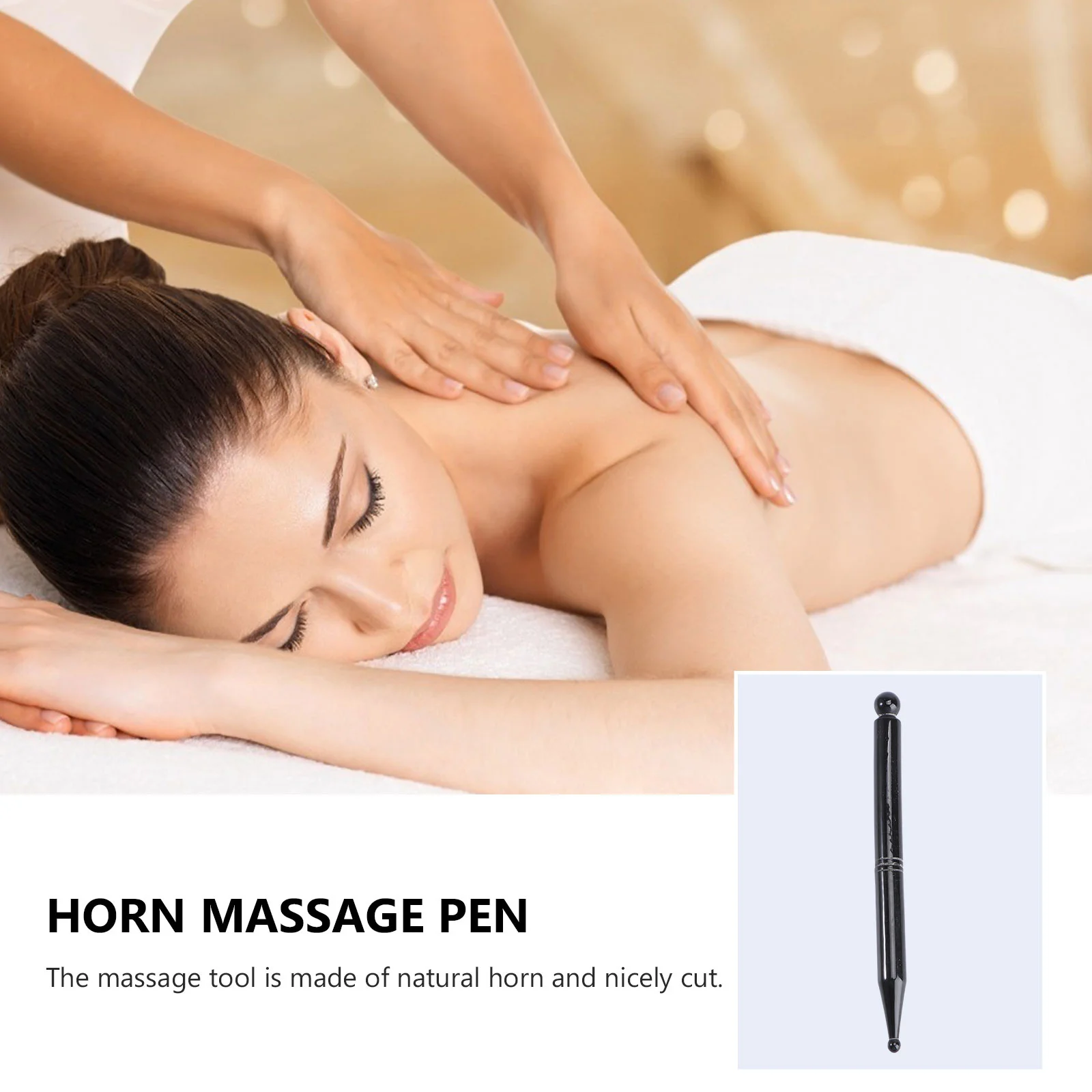 

1pc Massage Pen Ox Horn Scraping Therapy Tool For Face Neck Back Body Relaxation Portable Beauty Spa Care Scraper