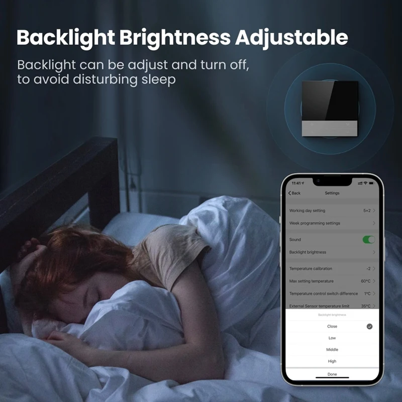 Tuya Wifi Smart Thermostat หม้อต้มแก๊สอุณหภูมิ Controller สําหรับ Google Home Alexa ทนทานติดตั้งง่ายใช้งานง่าย (C)