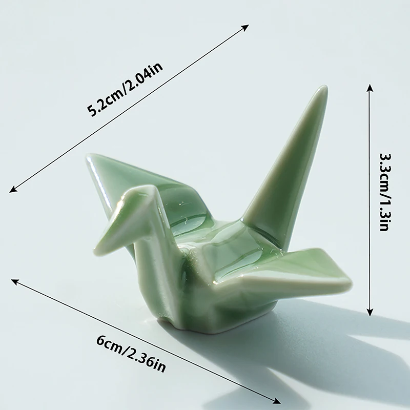 

Dinner Spoon Stand Home Decoration Ornament Housewarming Gift Ceramic Paper Crane Chopstick Rest Chopsticks Forks Spoon Holder