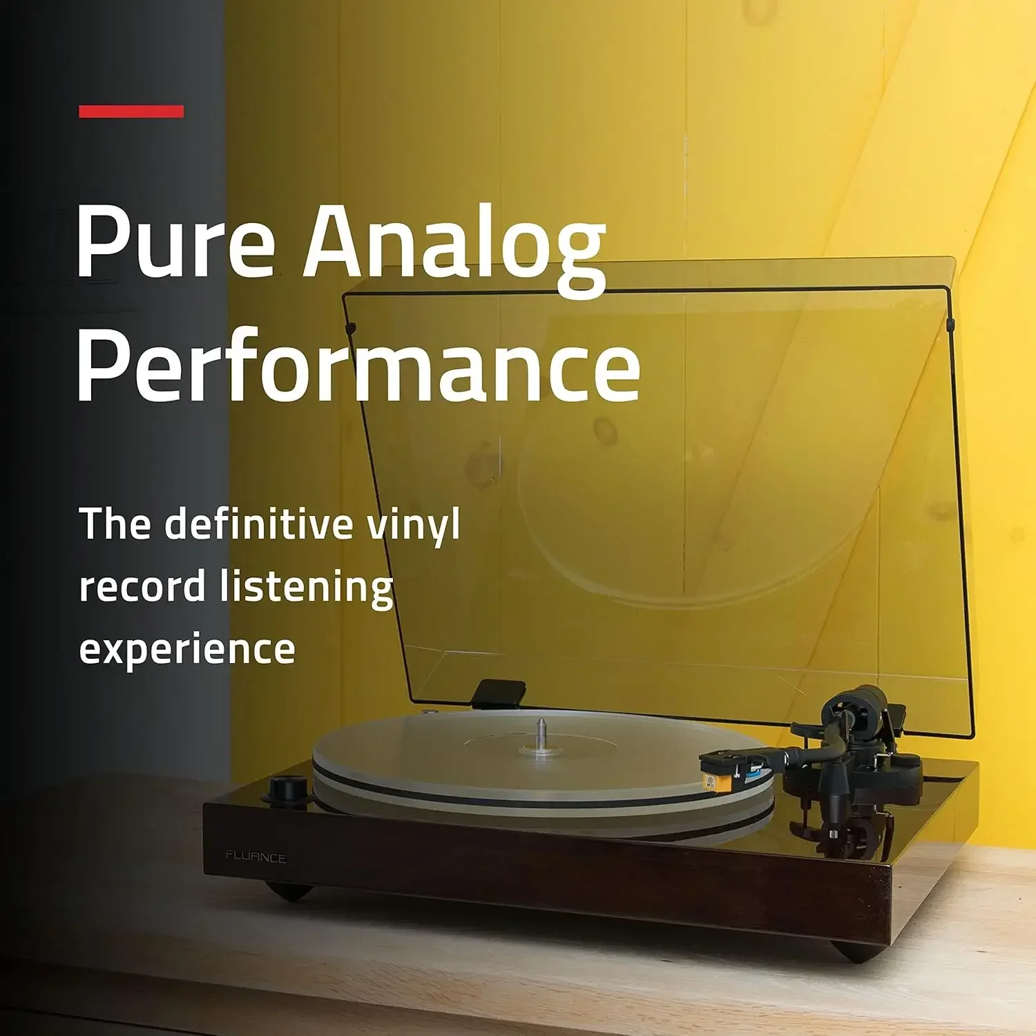 Nagaoka MP-110 Cartridge, Acrylic Platter, Speed Control Motor, High Mass MDF Wood Plinth, Vibration Isolation Feet - Walnut