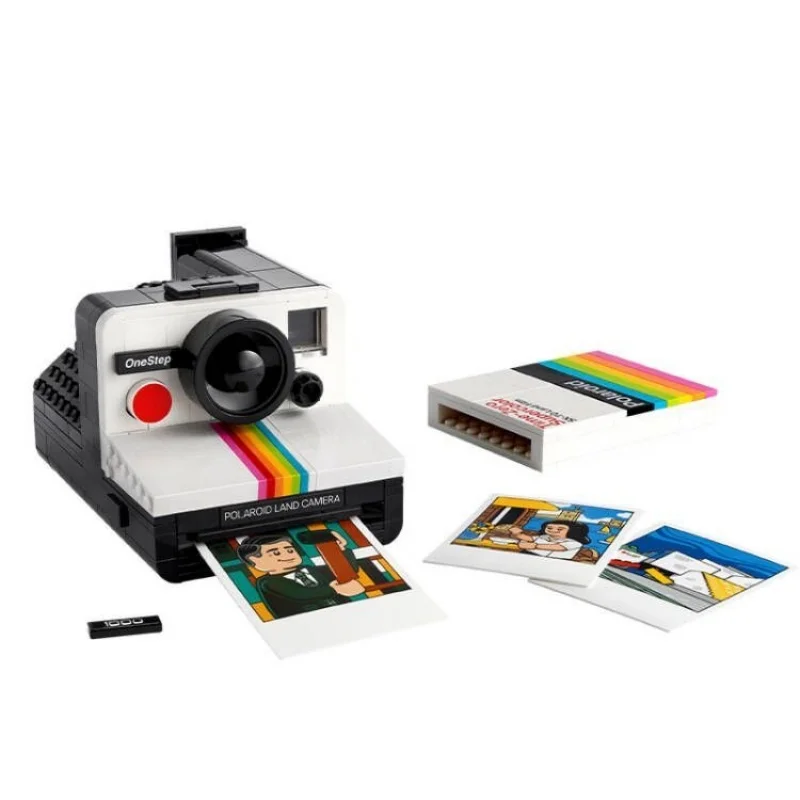 2024 New Polaroid Camera Building Blocks 516Pcs Rainbow Polaroid Camera Kids Puzzle Assembly Toy Sy8001Sx-70