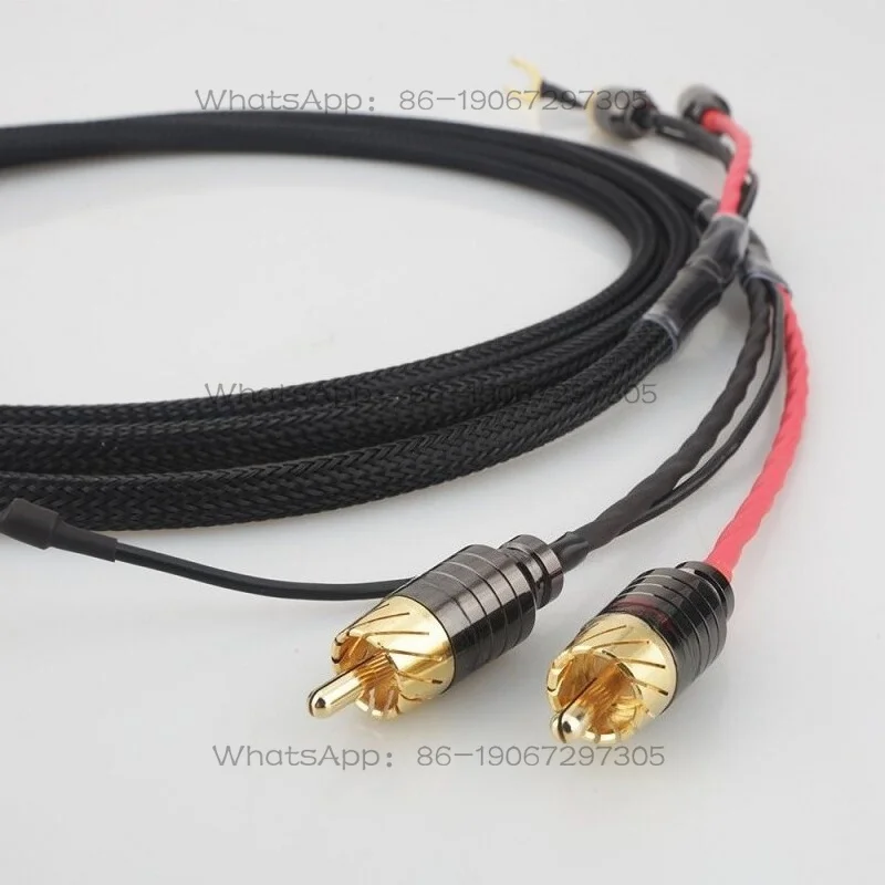 Vinyl Record Player Record Arm Signal Cable Audio Power Amplifier 2RCA Sing Playback Audio Cable