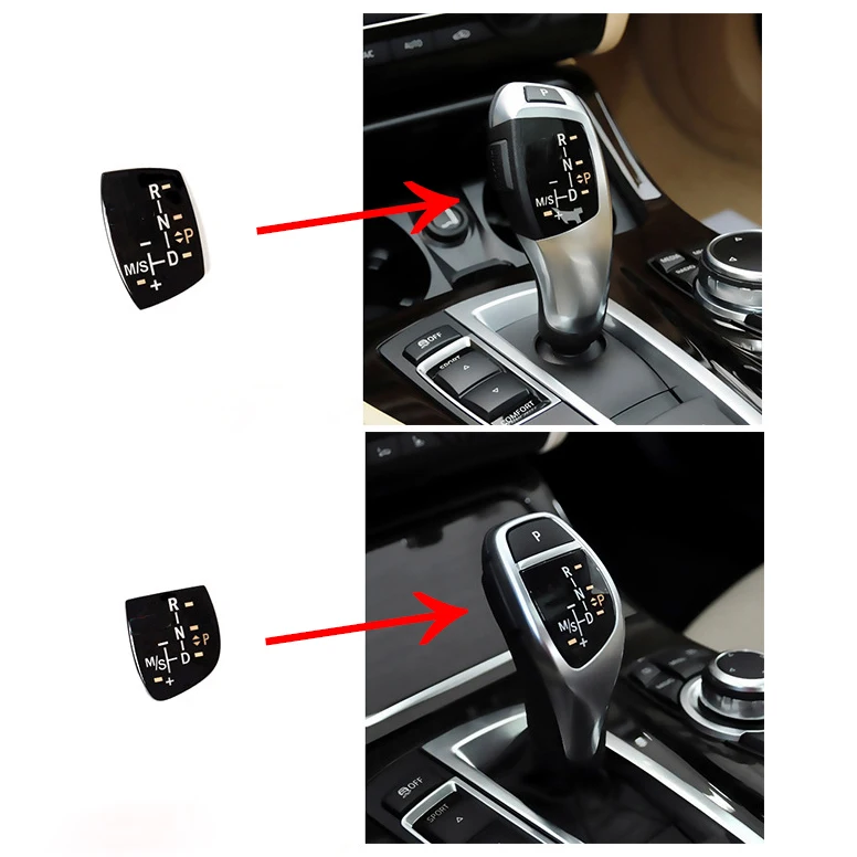 Car Gear Shift Knob Panel For BMW 1 2 3 4 5 7 Series F10 F11 F01 F02 X1 X3 X4 X5 X6 M3 M5 F30 F32 F48 F16 Interior Modification
