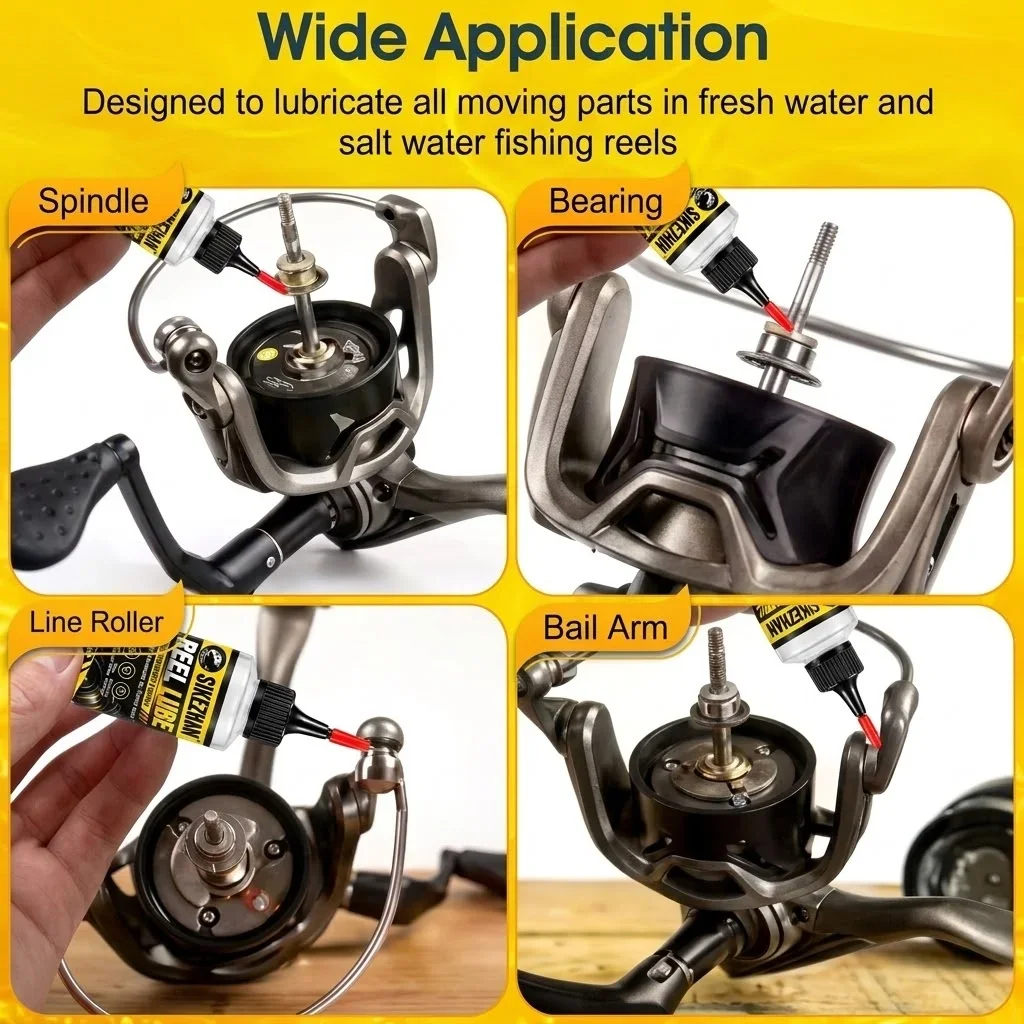 Fishing Reel Synthetic Oil Lubricant Needle Tip Dispenser Smooth Bearing Gear Lube Rust Protection Fishing Maintenance Tackle gallery 4