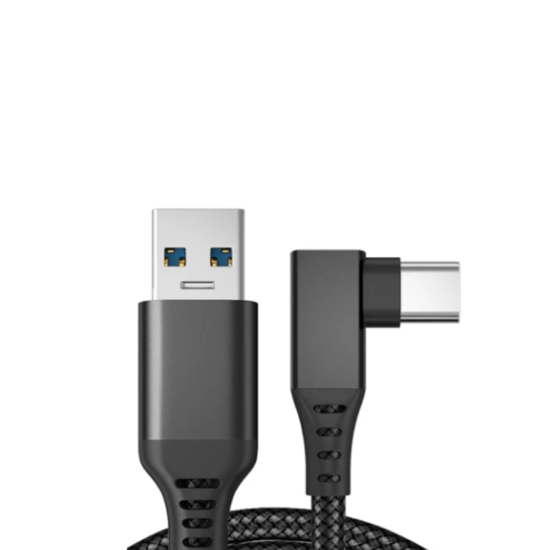 3PCS T0030 USB Type C Male Right Angle To USB 3.0 A Male Data Transfer Charging Extension Cable 1.5M