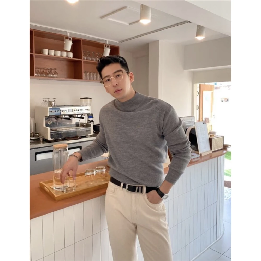 

2025 Autumn round Ne Long Sve Faionable Versatile Commute Simple Overhead Knitted Sweater ex Comfortable Fit