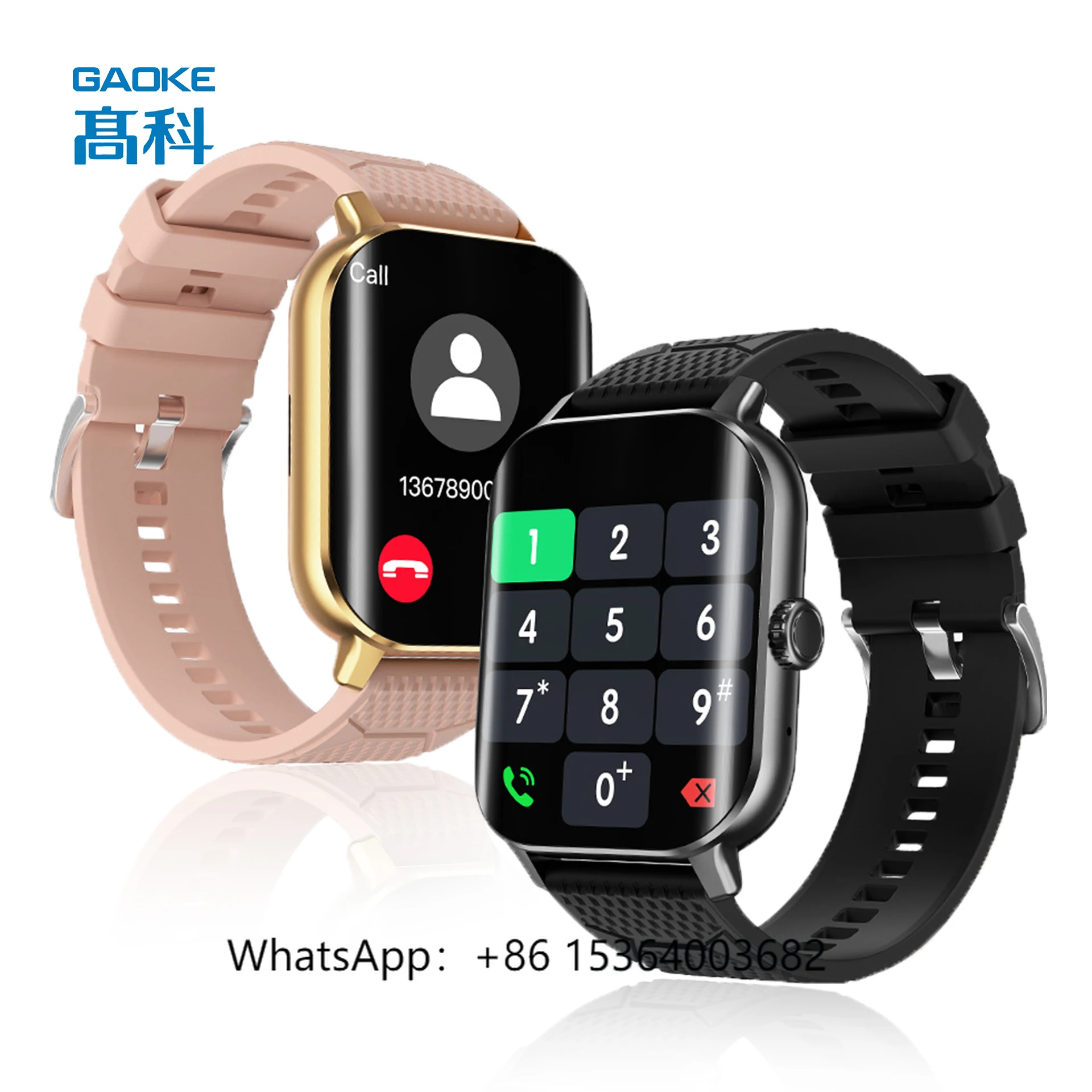 TJXL-GAOKE F12 Cheap Men Ultra Smart Medical Calling Watch Connect Curved Screen Woman Heart Rate Monitoring Smartwatch