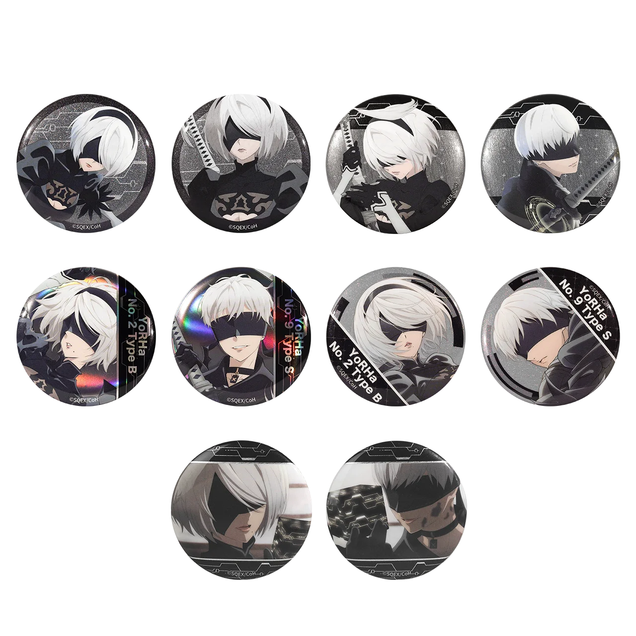 

58mm Game NieR Automata YoRHa No. 2 Type B S Cosplay COSTUME Badge Pin SPTE Tinplate Brooch﻿ Prop Gilf